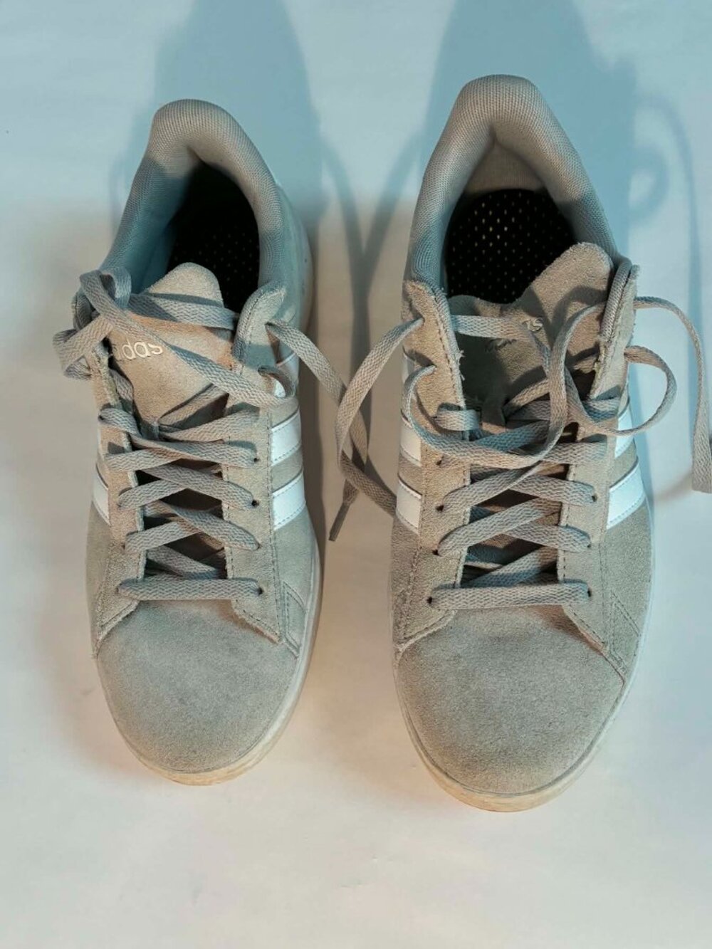 Adidas Daily 4.0 Low Top Sneakers Grey White Men's 9.5